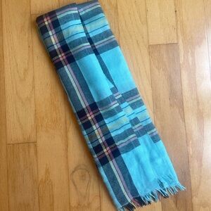 Blue Plaid Scarf